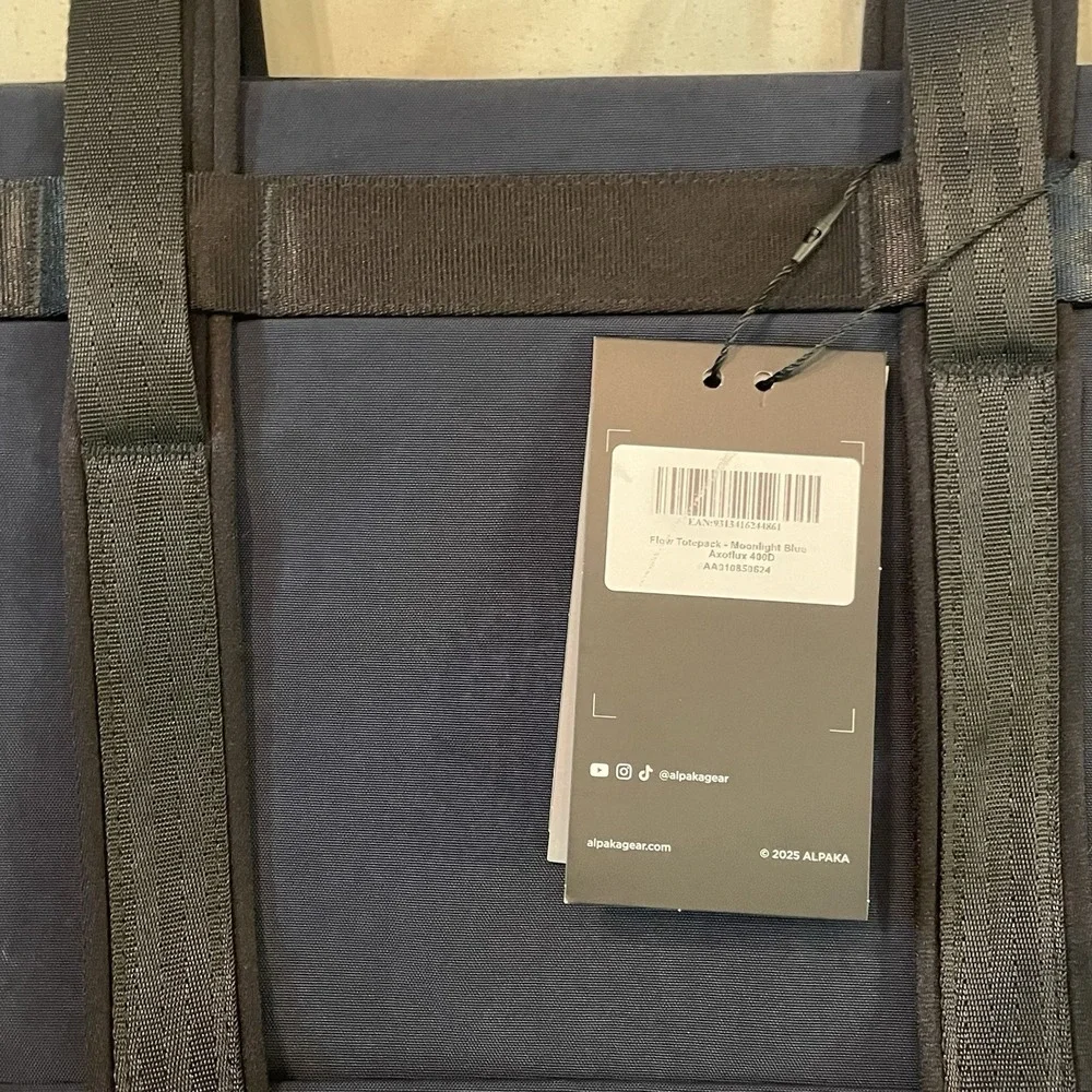 NWT Alpaka Tote - Moonlight Blue | Axoflux 400D Flow Totepack